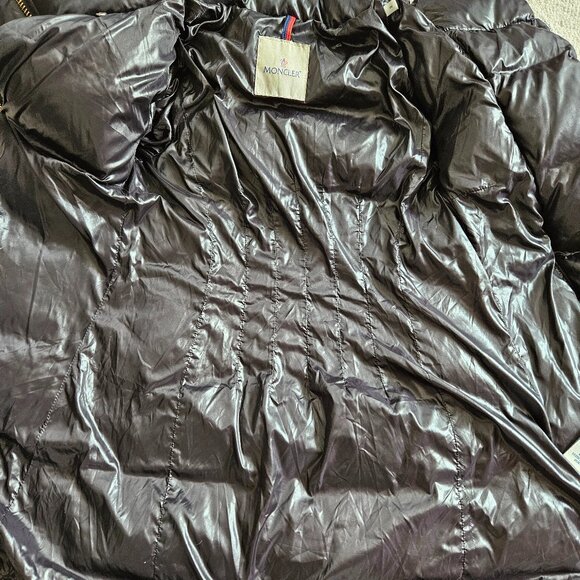 Moncler Joinville Quilted Puffer Down Long Jacket Black Size 2 - Picture 9 of 10